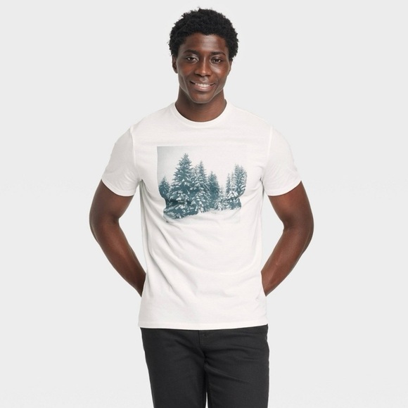 Men’s Goodfellow Pine Tree Graphic Tee - Picture 1 of 5